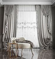 Geometric curtain AURA MODEL ALLOVERfabric