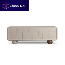 Contemporary sideboard MON OOHlacquered woodwalnutbrushed brass