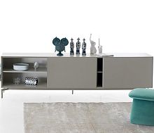 Contemporary sideboard Miragelacquered MDFlacquered steelwith shelf