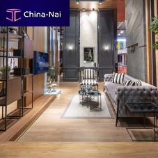 Contemporary living room wall unit wood veneerMDFlacquered MDF