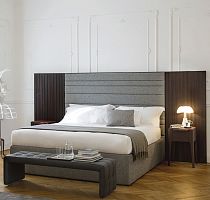 Double bed BOHEMEcontemporarywith upholstered headboardupholstered