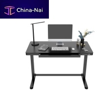 Free-standing desk ET118-Ncontemporarymetaltempered glass