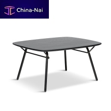 Contemporary coffee table Vainoakwalnutsteel base