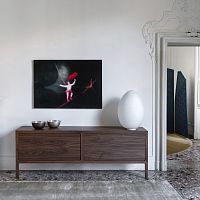 Wall-mounted sideboard LESScontemporarywood veneersolid wood