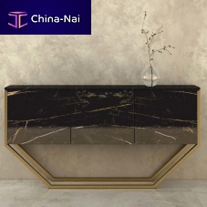 Contemporary sideboard table marblebrass baserectangular