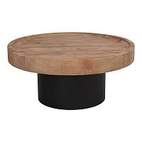 Contemporary coffee table YAVIKYpineiron baseround