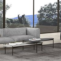 Contemporary coffee table PTYXMDFmarblesteel base