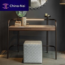 Contemporary secretary desk Railywoodenleathermetal