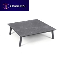 Contemporary coffee table LUNAlaminatestainless steel basesquare