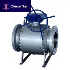 Floating ball valve with handwheeldouble block-and-bleedflange
