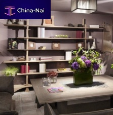 Contemporary shelf oakliving room