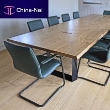 Contemporary table ASPECTwoodenmetalmetal base