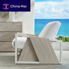 Contemporary lounge chair MARINAfabricleatherwooden