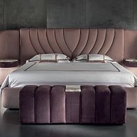 Contemporary bed bench ARIANNAfabricleathermarble