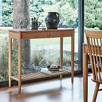 Contemporary sideboard table CAPENAoakrectangularwith drawer
