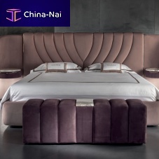 Contemporary bed bench ARIANNAfabricleathermarble