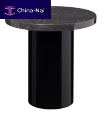 Contemporary side table CT09 ENOKIsteelmarbleoak