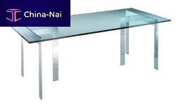 Contemporary table FRAMEglassrectangular