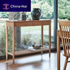 Contemporary sideboard table CAPENAoakrectangularwith drawer