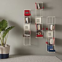 Modular bookcase LIBRO VERTICALEwall-mountedcontemporarylacquered metal