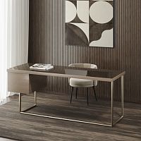 Free-standing desk bowiecontemporarywoodenglass