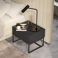 Contemporary bedside table GALAmetalmetal baserectangular