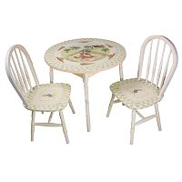 Traditional table and chair set ENCHANTED FOREST woodenchild'sround