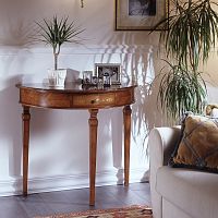 Traditional sideboard table D405cherrywoodwooden basehalf moon