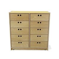 Contemporary sideboard AGJISsolid woodwood veneerpolyamide