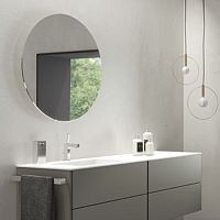 Wall-mounted bathroom mirror BASIC : 2818140contemporaryroundLED-illuminated