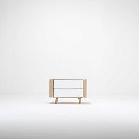 Contemporary bedside table ENA ONEoakMDFoak base