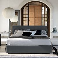 Double bed SPACEcontemporaryupholsteredwith in-base storage
