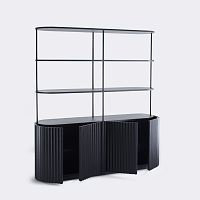 Free-standing bookcase ETERNELcontemporarysolid woodsteel