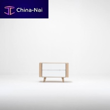 Contemporary bedside table ENA ONEoakMDFoak base