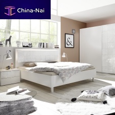 Double bed XAOScontemporarywith headboardoak
