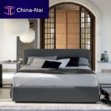 Double bed SPACEcontemporaryupholsteredwith in-base storage