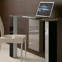 Wall-mounted desk K127.HIDEcontemporarymetalglass