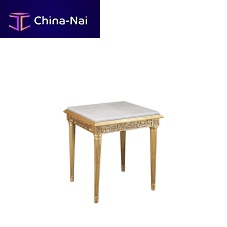 Classic side table MARIAmarblewooden basesquare