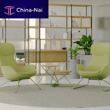 Contemporary side table Solowoodensteel basetriangular