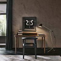 Free-standing desk NOTEcontemporaryAmerican walnutstraight
