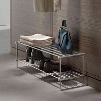 Contemporary shelf SR600-2brushed stainless steelshoes