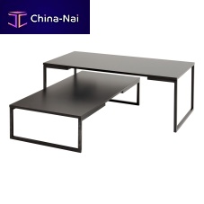 Contemporary coffee table MIRRORlacquered MDFchrome steel baserectangular