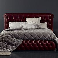 Double bed OPERA LIRICOChesterfieldupholsteredwith headboard