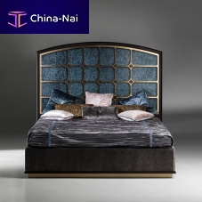 Double bed CVL023BBcontemporaryupholsteredwith headboard