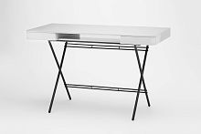 Contemporary desk COSIMOlacquered MDFgold platedwith storage compartment