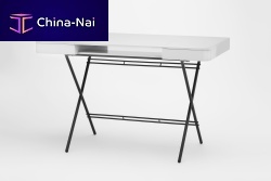 Contemporary desk COSIMOlacquered MDFgold platedwith storage compartment