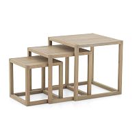 Contemporary nesting tables SALVOoakoak basesquare
