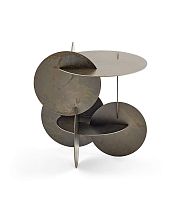 Original design side table MONETEpolished metalmetal basehome