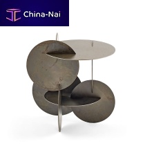 Original design side table MONETEpolished metalmetal basehome