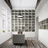 Modular shelf contemporarylacquered wood